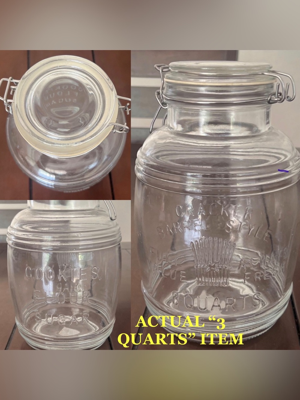 🫙Vintage Glass Pantry Canister Jars — 3 QT & 4 QT🫙 - Picture 10 of 12